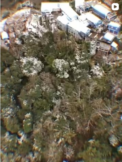 Aerial View of Annapurna Base Camp Lodge Cluster